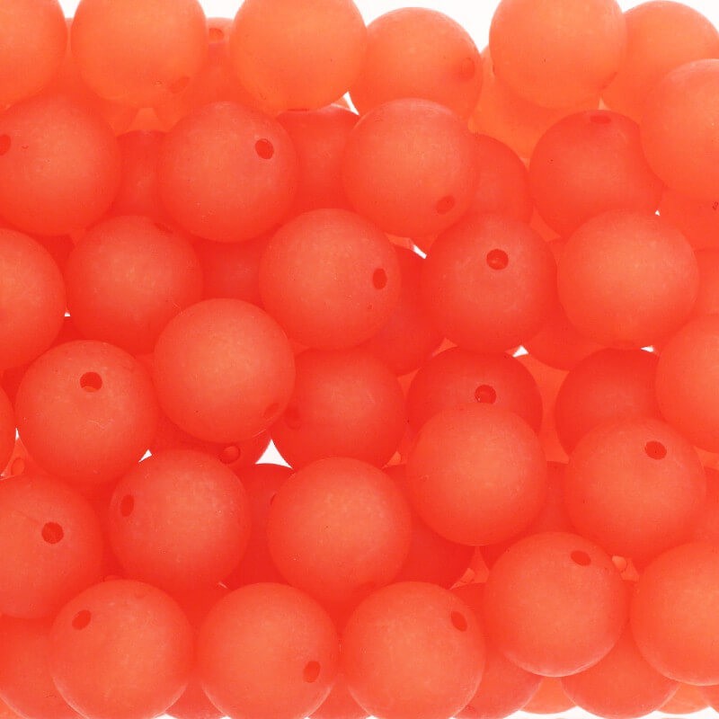 Koraliki akrylowe matowe Frozen Lollipops kulki 20mm czerwone 1szt XYMZKU2004