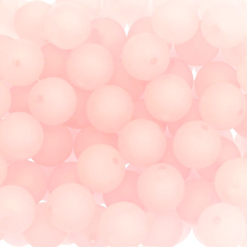 Koraliki akrylowe matowe Frozen Lollipops kulki 20mm jasno różowe 1szt XYMZKU2005