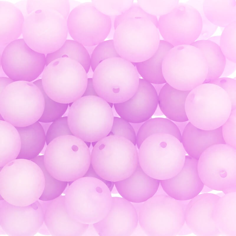 Frozen Lollipops frosted acrylic beads balls 20mm purple 1pc XYMZKU2007