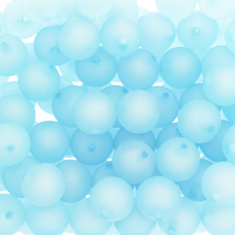 Frozen Lollipops frosted acrylic beads balls 20mm blue 1pc XYMZKU2008