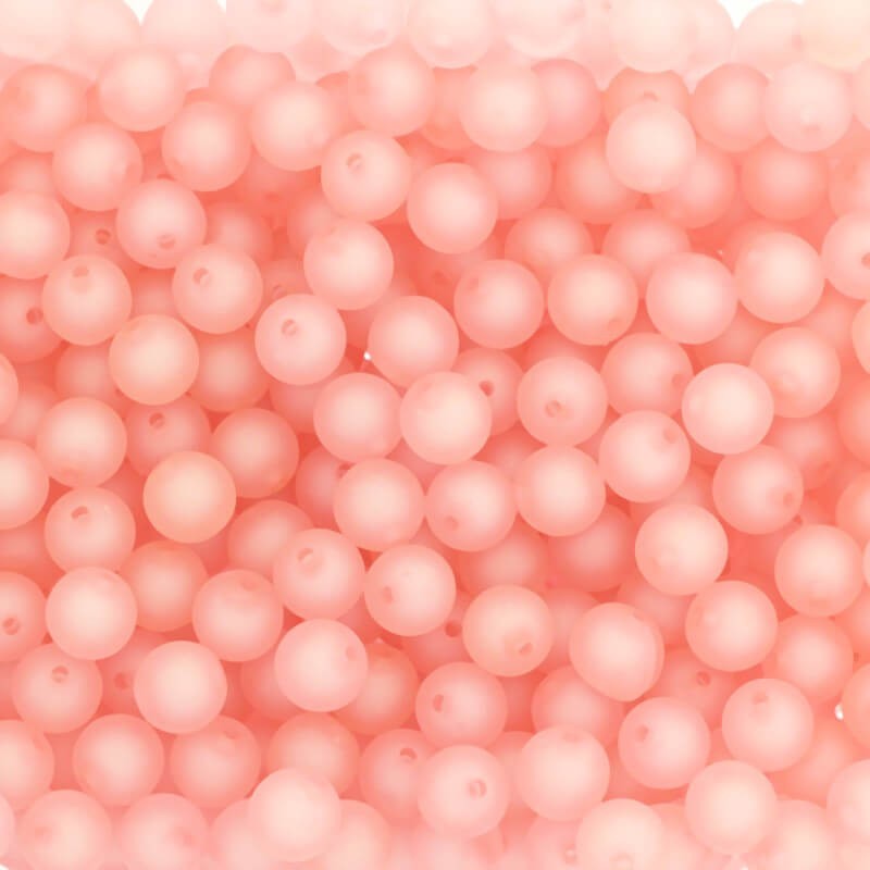 Acrylic beads 12mm frosted Frozen Lollipops beads pink 12pcs XYMZKU1205