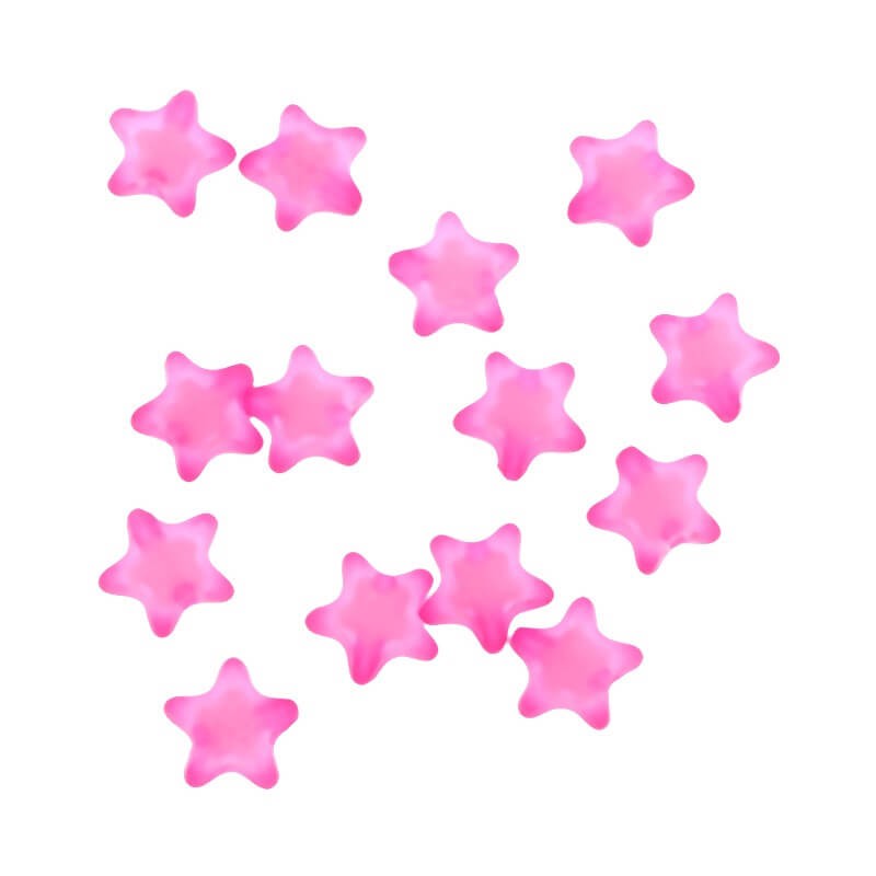 Acrylic stars 20x11mm satin beads Frozen Lollipops pink 5pcs XYMLGW04