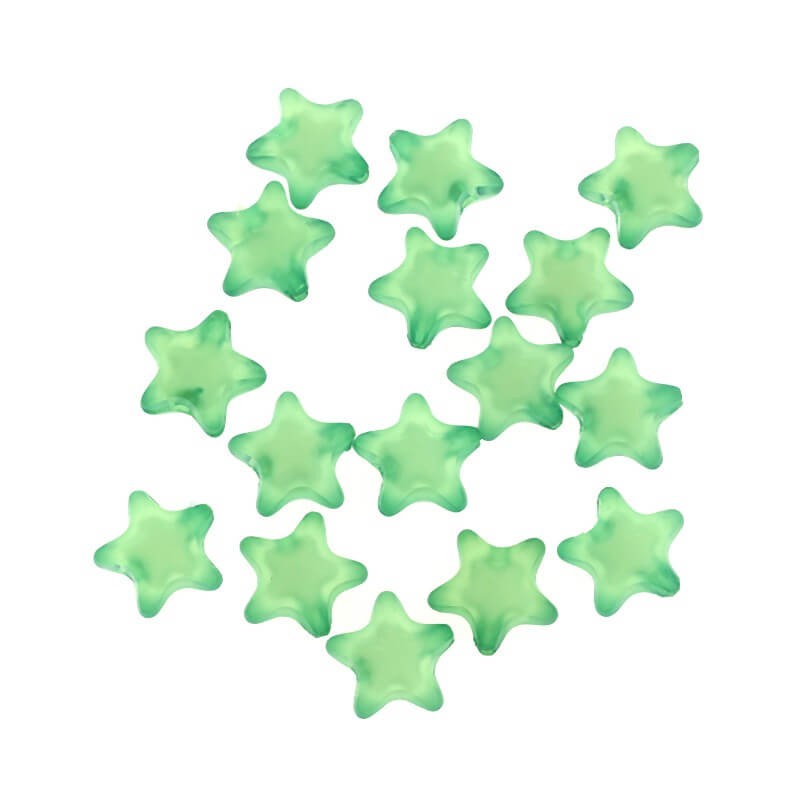 Acrylic star beads 20x11mm satin Frozen Lollipops green 5pcs XYMLGW05