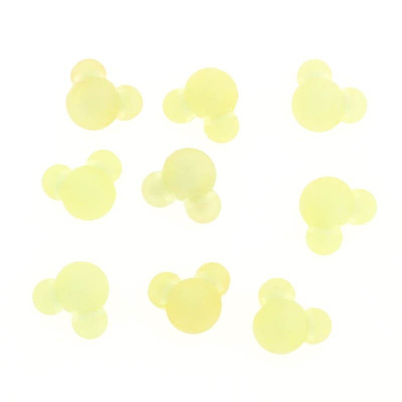 Myszki Miki akrylowe 22x18x15mm matowe Frozen Lollipops żółte 2szt XYMZMM01