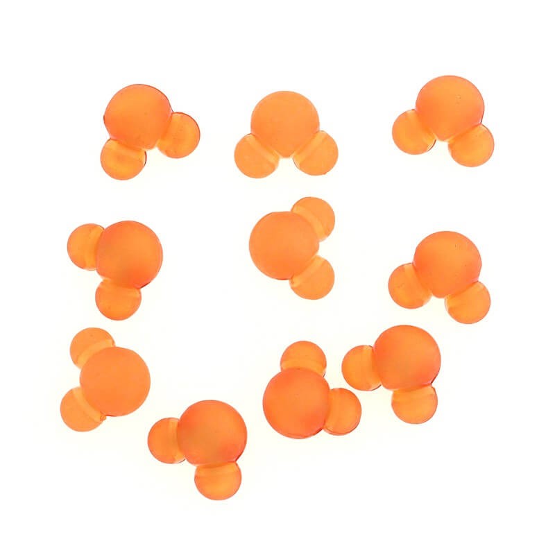 Myszki Miki akrylowe 22x18x15mm matowe Frozen Lollipops pomarańczowe 2szt XYMZMM03
