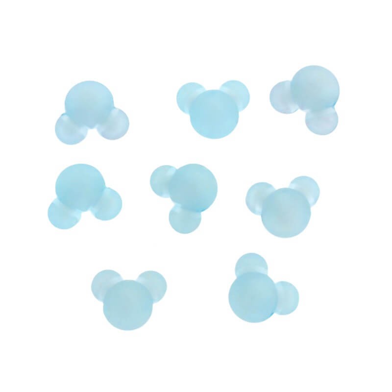 Myszki Miki akrylowe 22x18x15mm matowe Frozen Lollipops błękitne 2szt XYMZMM08