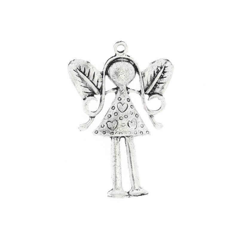 Pendant for pendant girl elf 1pc 39x57x4mm AAS809