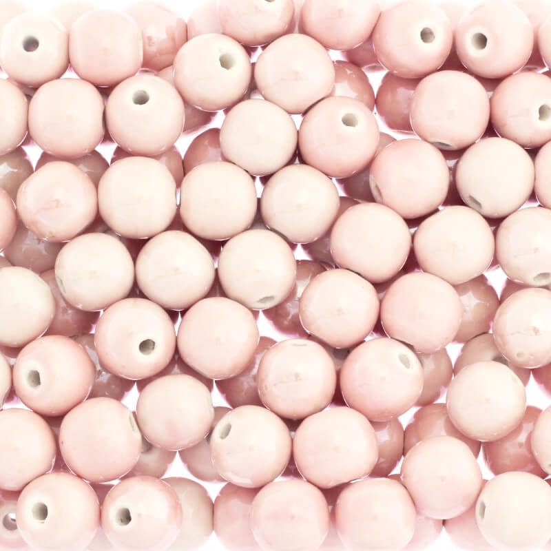 Ceramic beads 16mm light pink beads 1pc CKU16R02L