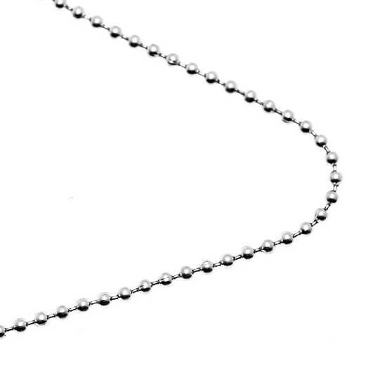 Ball chain dark silver 2.4mm 1m LL011AS