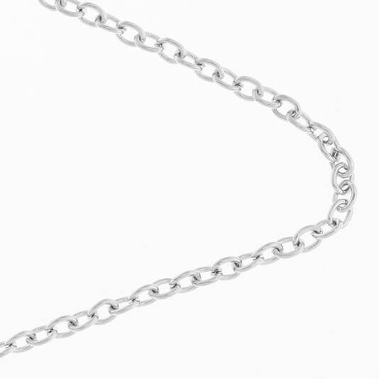 Ankier chain for jewelry fine dark silver 2.3x3.3mm 1m LL093AS