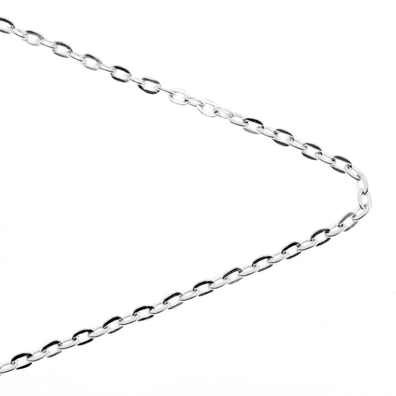 Decorative chains by the meter flat ankier light silver 2x3x0.5mm 1m LL132SS