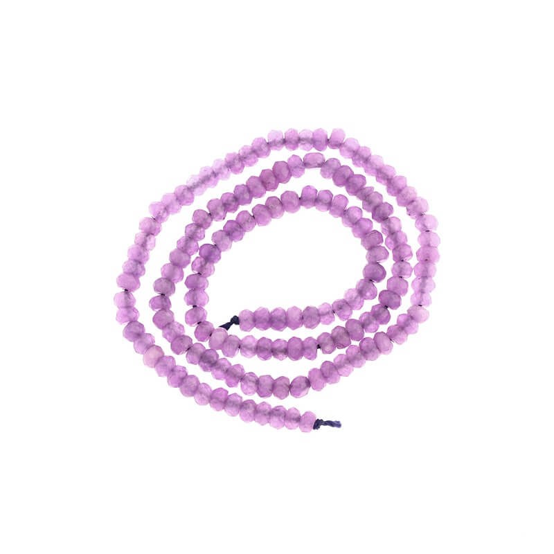 Oponki beads faceted lavender jade 120pcs (rope) 4x2mm KAOS0421