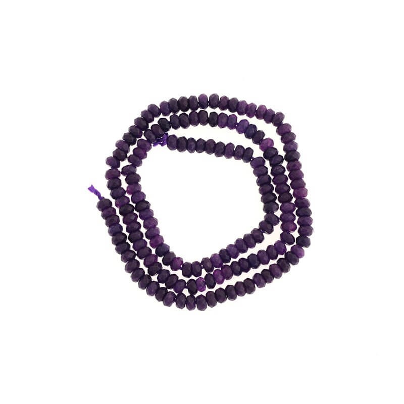 Oponki beads faceted purple jade 120pcs (rope) 4x2mm KAOS0423