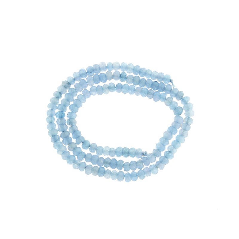Oponki beads faceted blue jade 120pcs (rope) 4x2mm KAOS0424