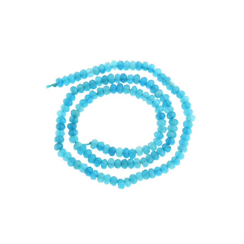 Oponki beads faceted blue jade 120pcs (rope) 4x2mm KAOS0426