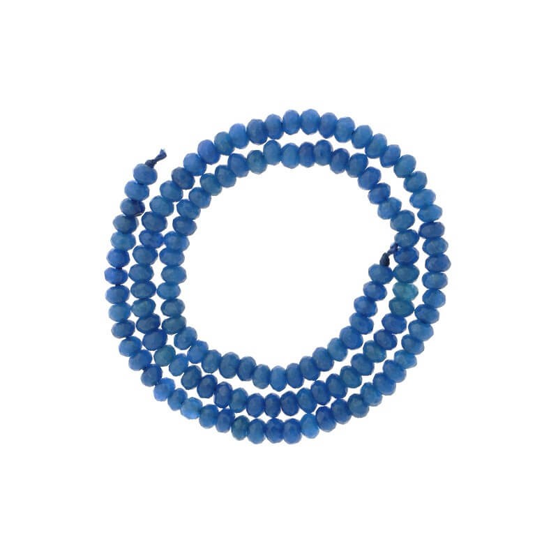 Oponki beads faceted cobalt jade 120pcs (rope) 4x2mm KAOS0429
