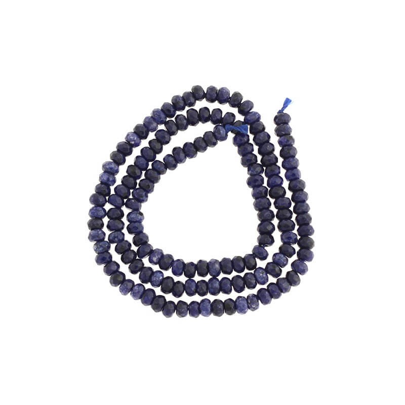 Oponki beads faceted ink jade 120pcs (rope) 4x2mm KAOS0430