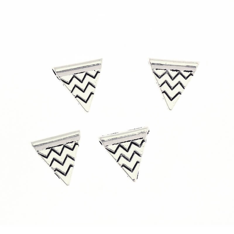 Triangular spacers for jewelry antique silver 14x14mm 3pcs AAS831