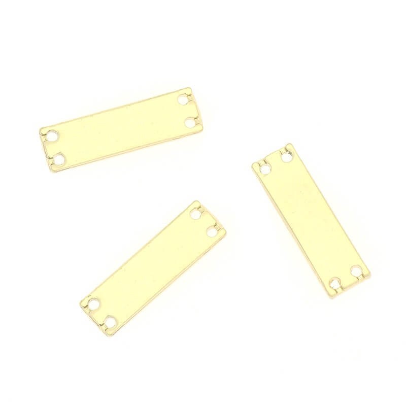 Gold-plated necklaces connectors 23x7x1mm 1pc AKG227