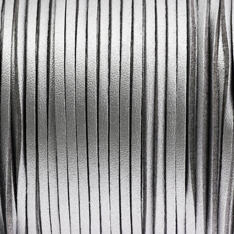 1m metallic silver suede strap RZZA93M