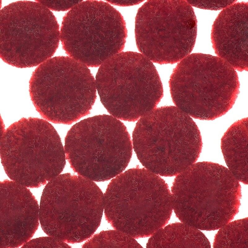 Accessories for jewelry pompoms 15mm burgundy 4pcs FPO1505
