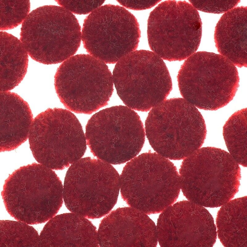 Accessories for jewelry pompoms 15mm burgundy 4pcs FPO1505