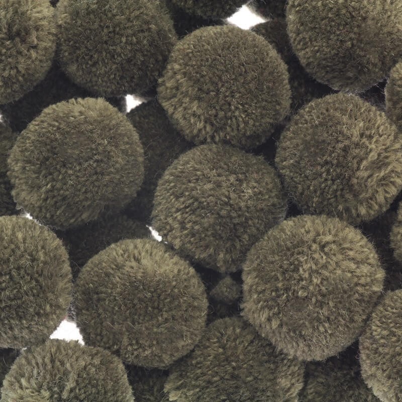 Jewelry accessories pompoms for bracelets 20mm teddy brown 4pcs FPO2021