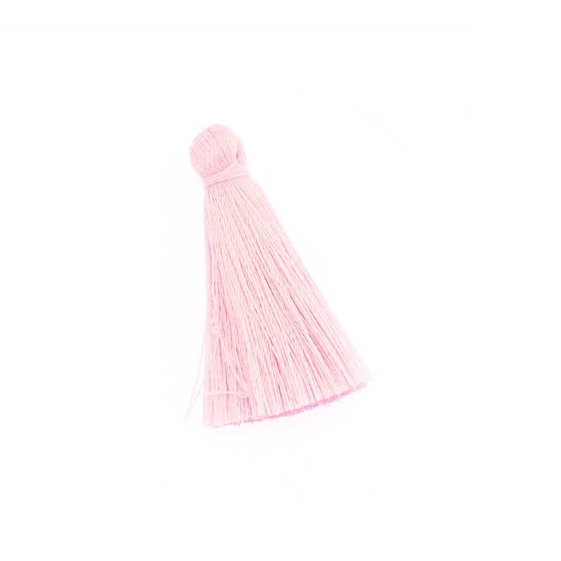 Short full tassels for bracelets viscose with a gloss LUX light pink 35x6mm 1pc TANP06