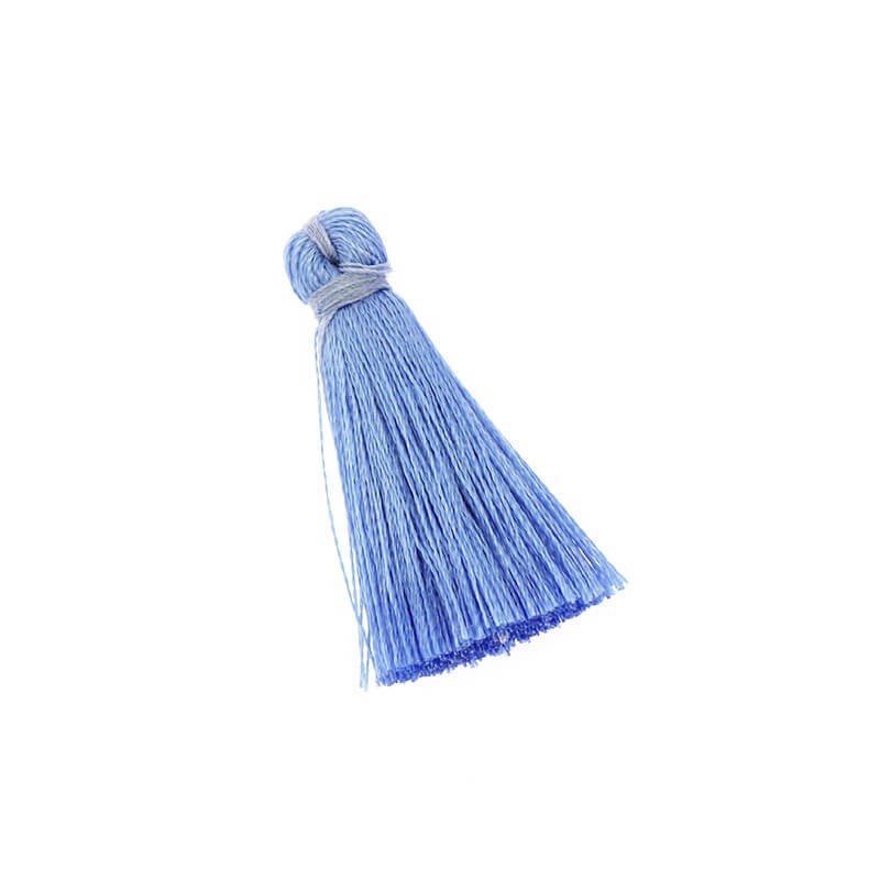 Short full tassels for bracelets viscose with a gloss LUX blue 35x6mm 1pc TANP10