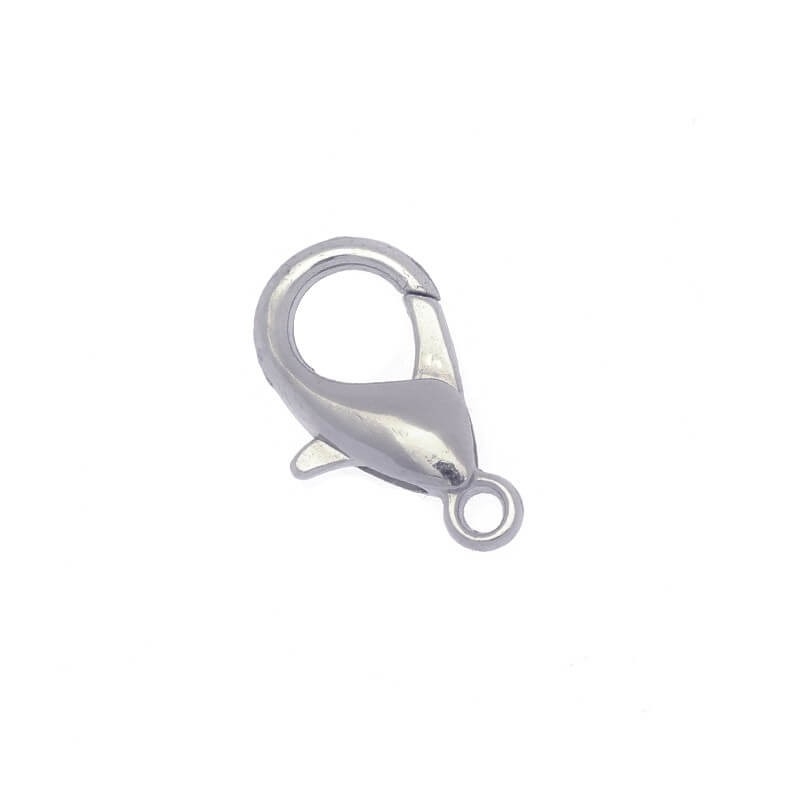 Elements for jewelry clasps carabiners 16mm anthracite 10pcs ZAN16L