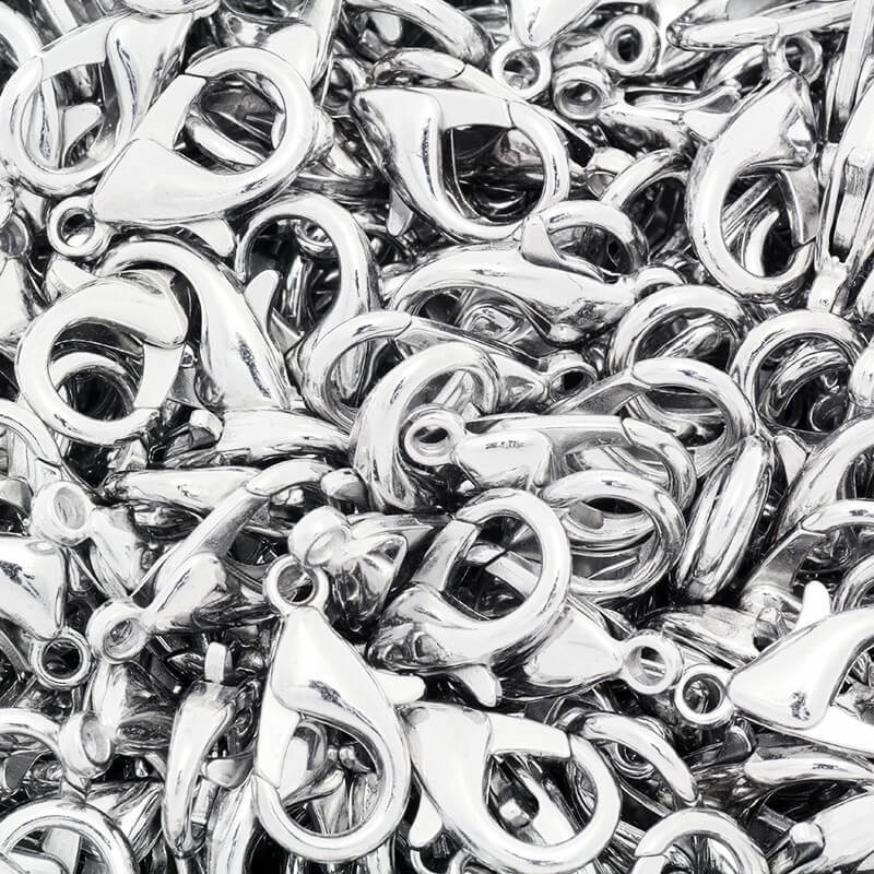 Carabiners for jewelry platinum 16mm 10pcs ZO16LM