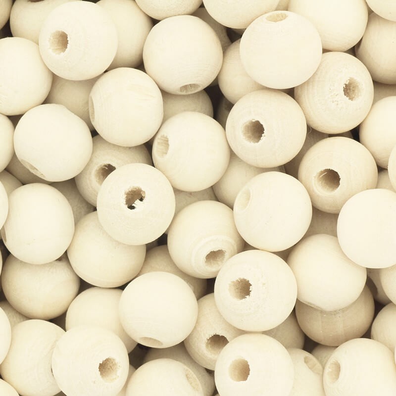 Wooden beads for jewelry beads 10mm raw wood 10pcs DRKU10
