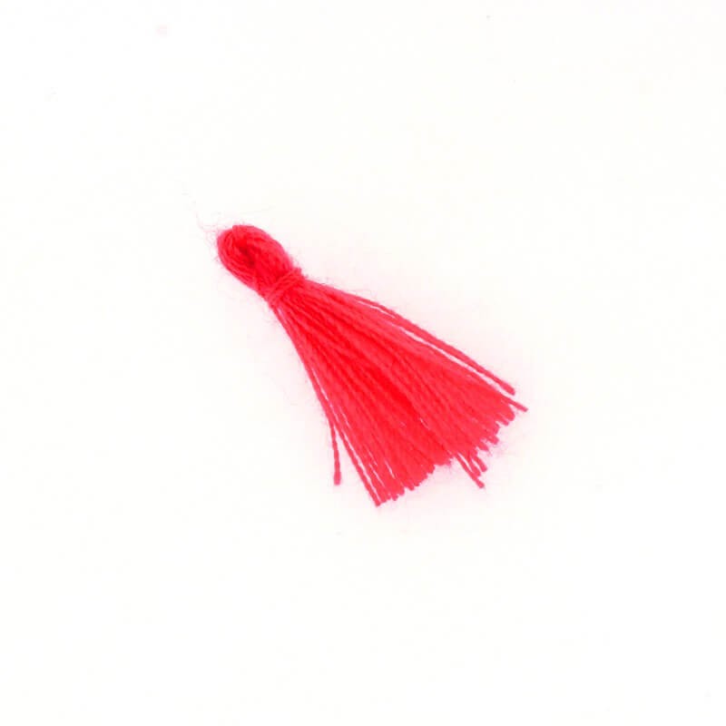 Mikro chwosty do bransoletek bawełniane różowe 16x2mm 5szt TAMN09