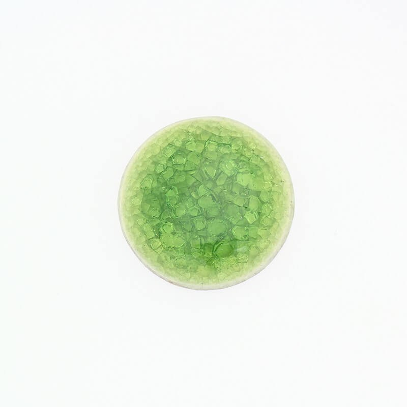 Kaboszon ceramiczny zielony  okrągły 23mm 1szt KBCZ2301