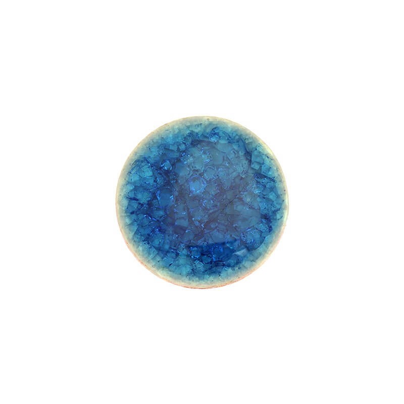 Ceramic dark blue round cabochon 23mm 1pc KBCZ2306