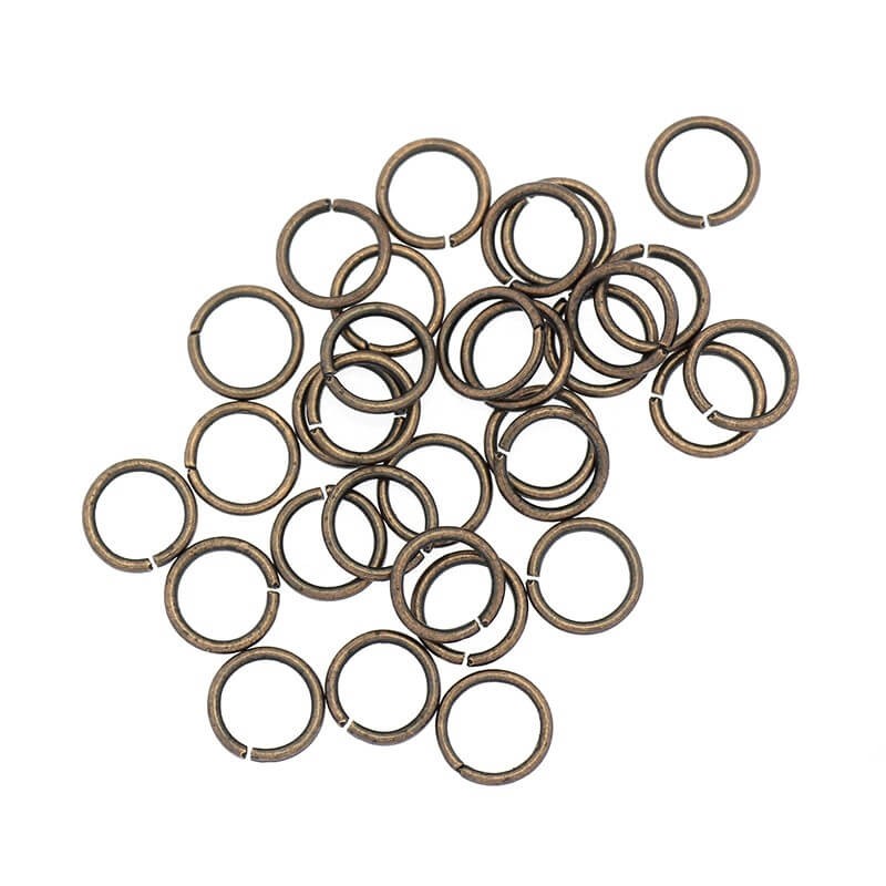 Mounting rings for jewelry antique copper 8x1mm 100pcs SMKO0810M