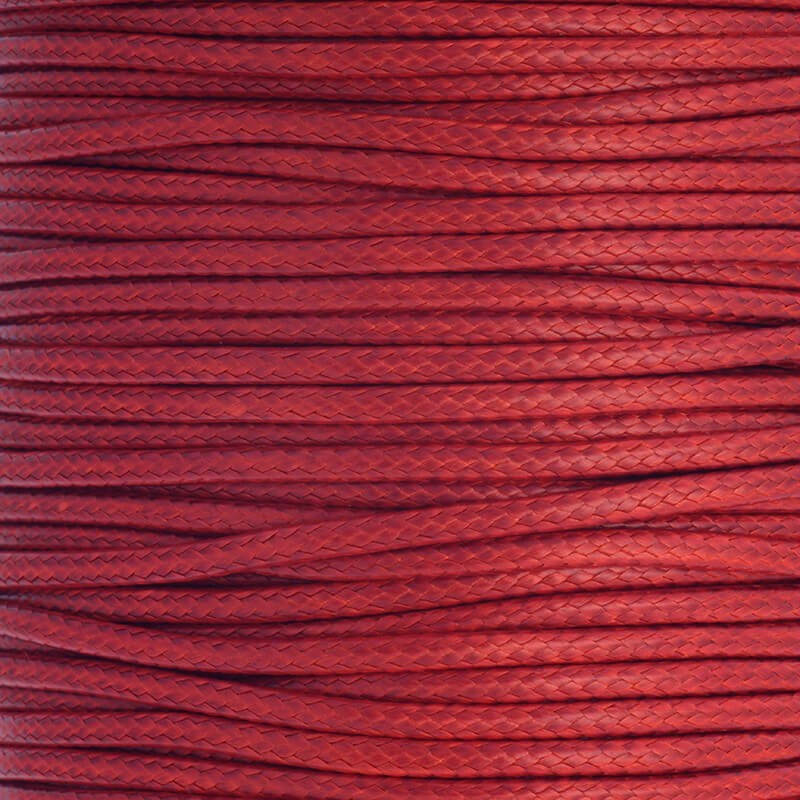 Jewelry cord 2mm dark red polyamide, braid 2m PW2MM06