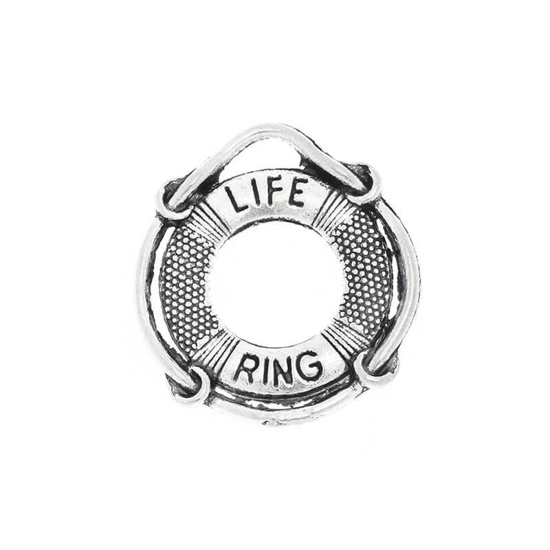 Lifebuoy charms charms antique silver 24x22x2mm 2pcs AAS170