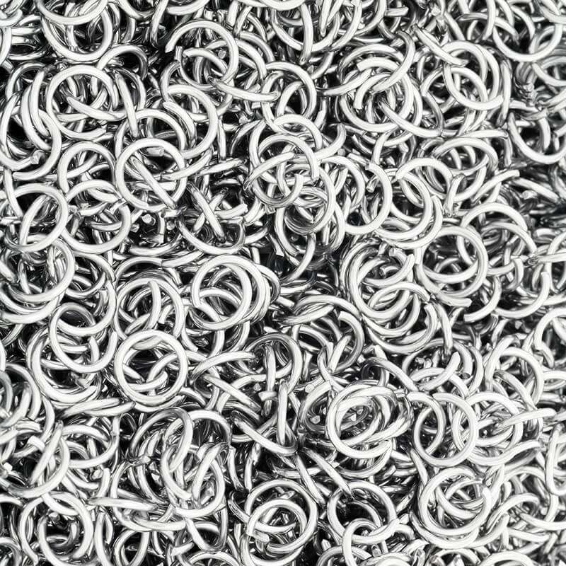 Mounting rings surgical steel dark silver 8x1mm 50pcs SMKC0810C