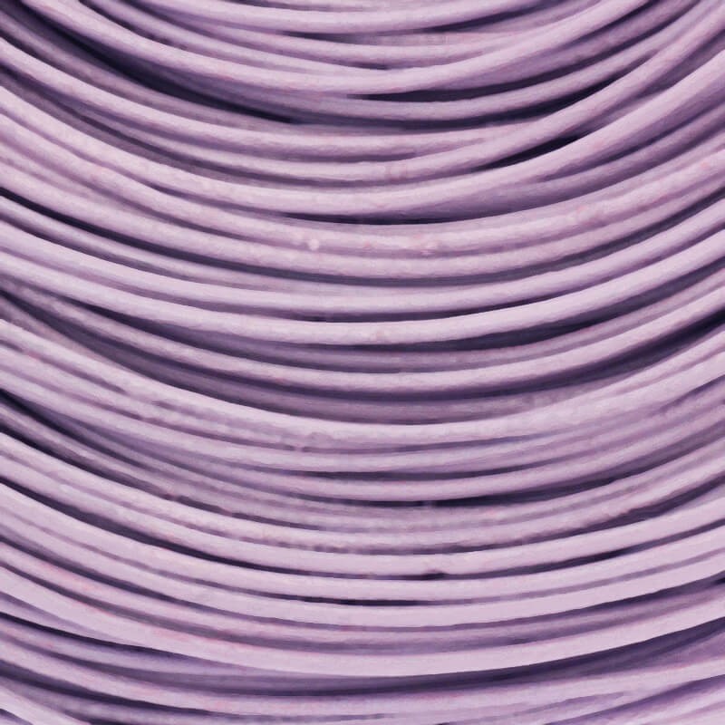Rzemień skórzany 2mm jasny fioletowy ze szpuli 1m RZ20F01