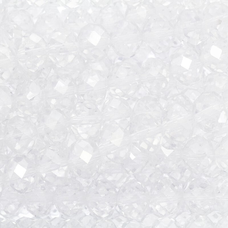 Crystal beads 10x8mm rondelle 72pcs transparent iridescent SZSZOP1001N