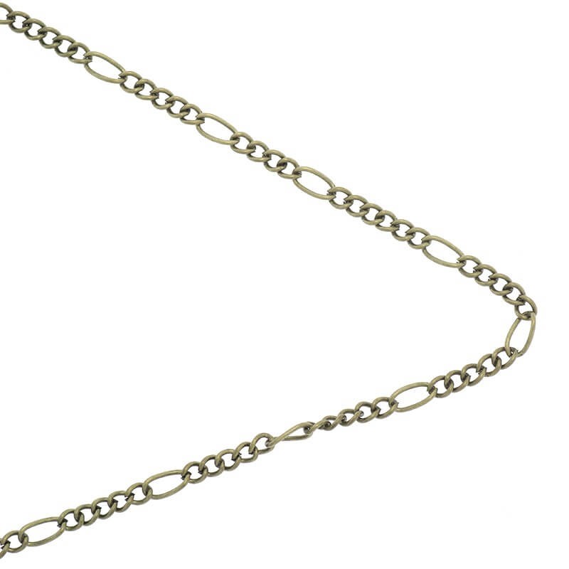 Combined antique bronze chain for jewelry 2.4x2.7 and 2.7x5.8mm 1m LL138AB