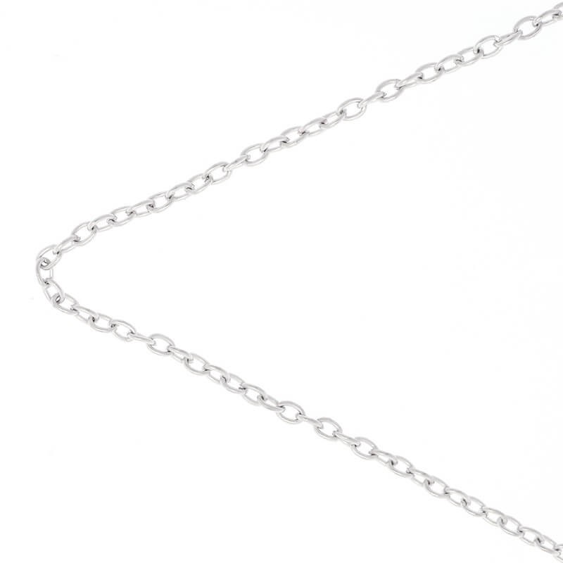 Jewelry chains and platinum crystal 2.5x3.7mm 1m LL139AS