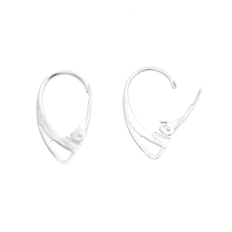 English elegant earwires, silver 18x11x2mm, 2 pcs BIGANG03