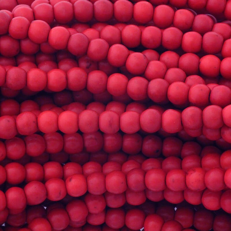Red howlite beads 6mm beads 66pcs / cord HOCZKU06