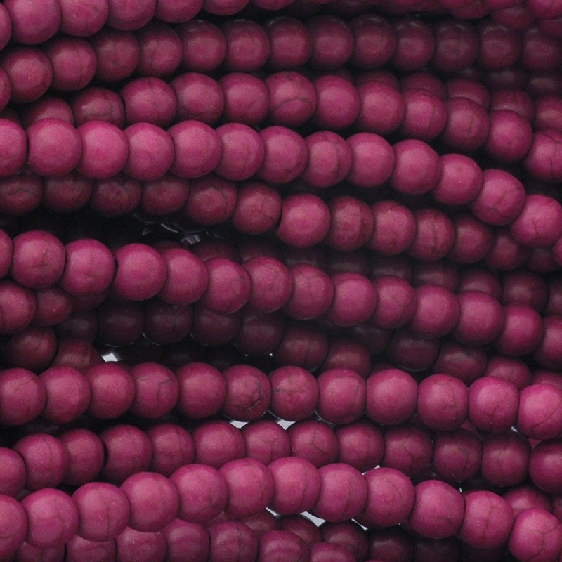 Howlite cocktail blackberry beads 6mm balls 66pcs / rope HOAMKU6