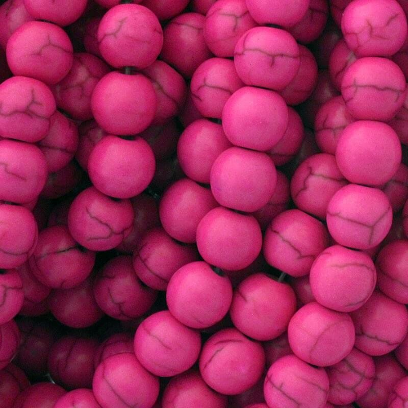 Pink howlite beads 8mm beads 51pcs / string HOROKU8A