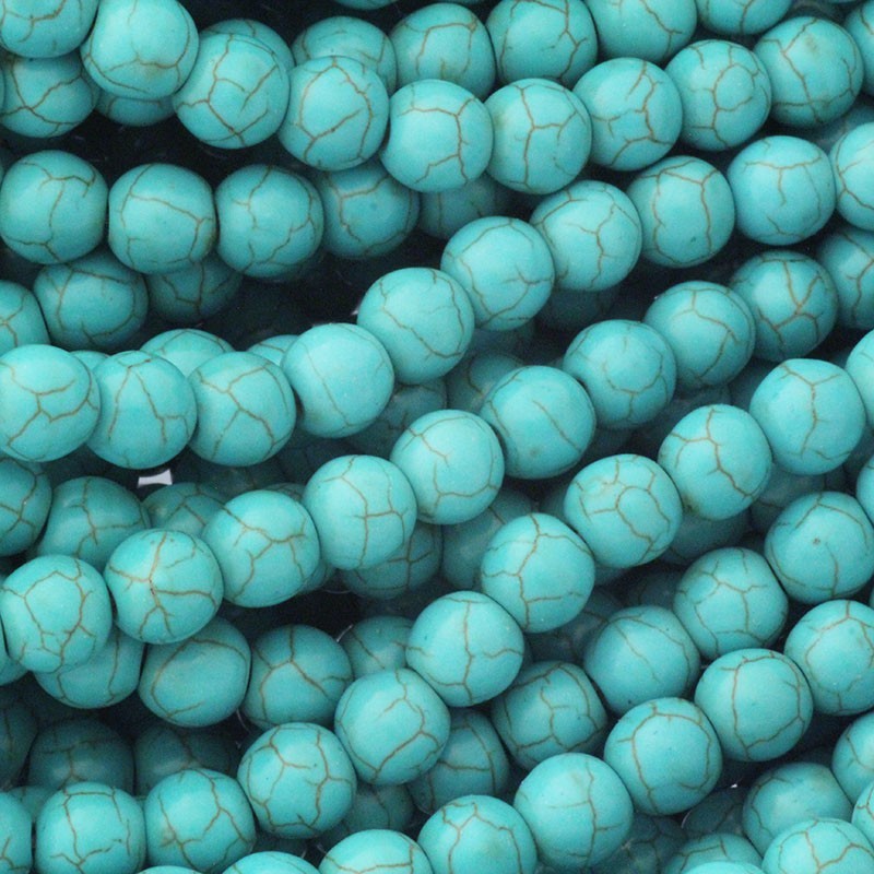 Turquoise howlite beads 8mm beads 51pcs / string HOTUKU08