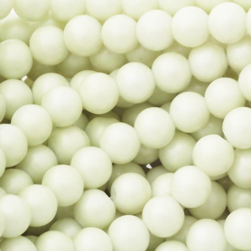 Glass pearl beads 10mm 84 pieces cream SZPE1002