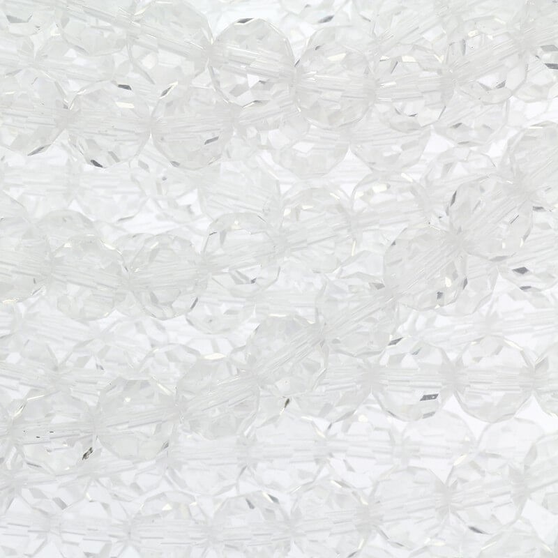 Glass beads crystal balls 8mm transparent 72pcs SZSZKU0802